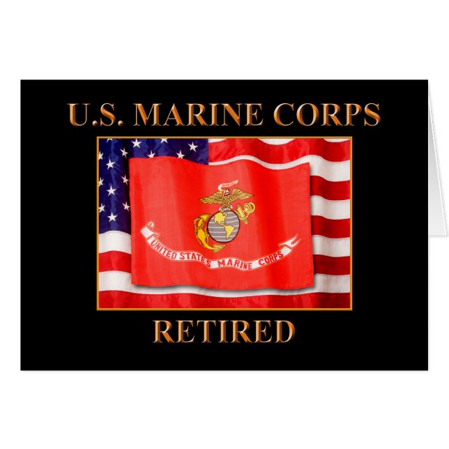 USA-kort för marin kår OBS Kort (Framsidan Horizontal)