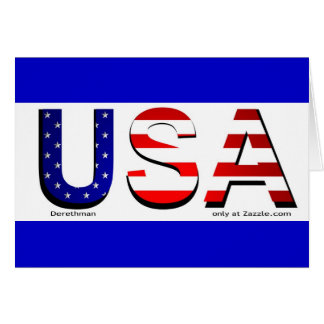 USA (kort) Hälsningskort