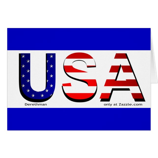 USA (kort) Hälsningskort (Framsidan Horizontal)