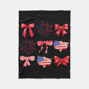 Usa kostym Smoking Patriotisk 4:e Juli Flagga Amer Fleecefilt
