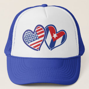 USA Kuba Kärlek Hearts Truckerkeps