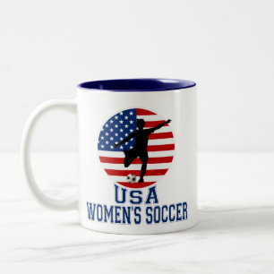 USA kvinna fotboll Två-Tonad Mugg