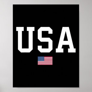 USA Kvinnor Män Barn Amerikansk Flagga Patriotisk Poster