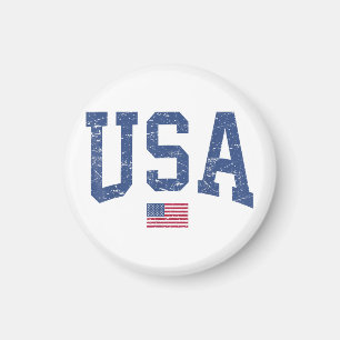 USA Kvinnor Män Barn Patriotisk Amerikansk Flagga Magnet
