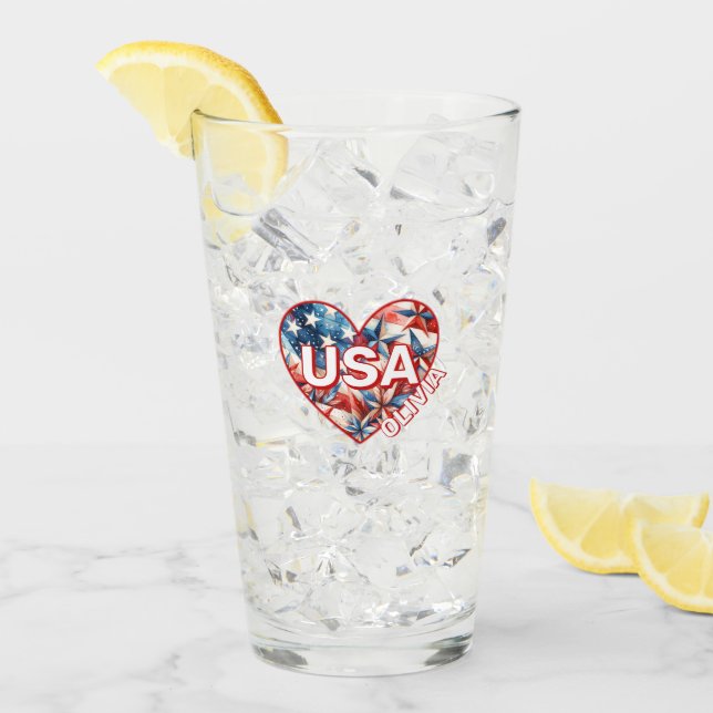 USA Lägg till Namn Glaskopp (Framsida Ice)