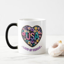 USA Land of Dreams Blommig 3D Broderi Konst