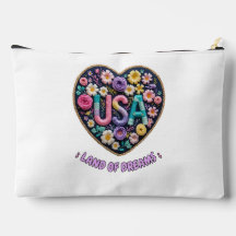 USA Land of Dreams Blommig Broderi Konst