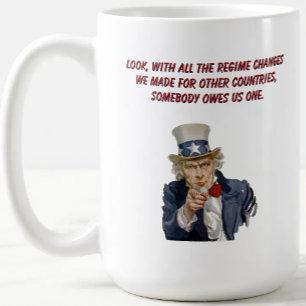 USA: Länder vars regimer vi förändrade är skyldiga Kaffemugg