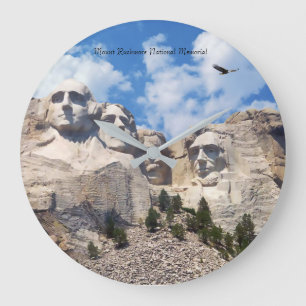 USA Landmark-image för Round-Large-Wall-Clock Stor Klocka