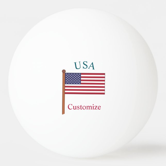 USA Landsflagga Thunder_Cove Pingisboll (Framsidan)