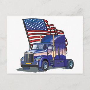USA Lastbil Driver Vykort