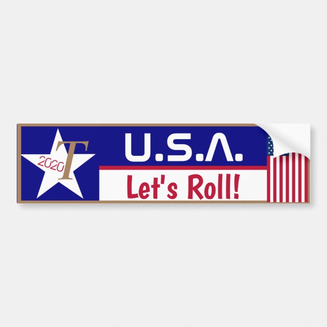 USA Låt oss Roll! Bildekal (Framsidan)