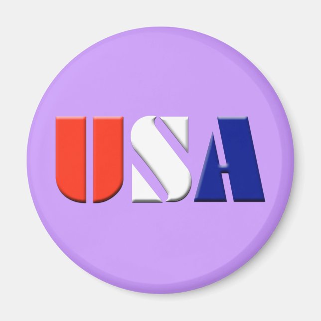 USA - (lätt lila) Magnet (Framsidan)