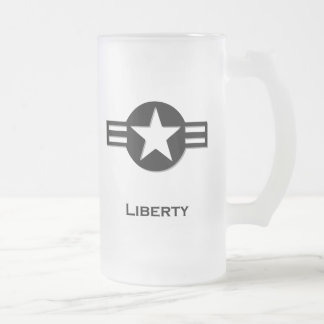 USA Liberty Black Frostat Ölglas