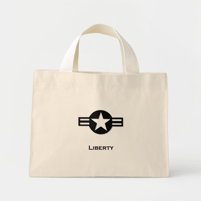 USA Liberty Black Mini Tygkasse (Framsidan)