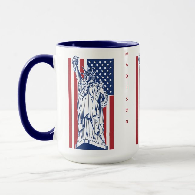 USA Liberty Custom Name mugg (Vänster)