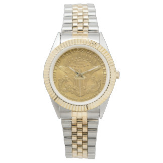 USA Liberty Guld Coin $20 i God Vi Trust Armbandsur