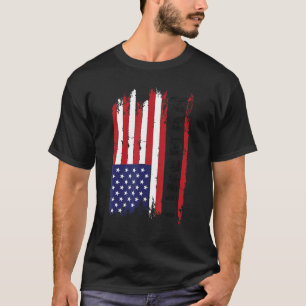 USA Lineman 4:e juli American Football Flagga T Shirt