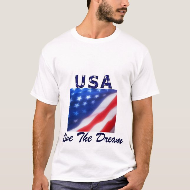 USA Live the Dream T-Shirt (Framsida)