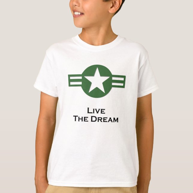 USA Living of the Dream Grönt T-shirt (Framsida)