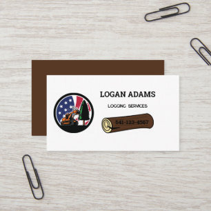 USA Logging Service-Affärskort Visitkort