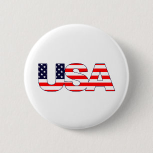 USA Logotyp Initialer med amerikansk flagga Knapp
