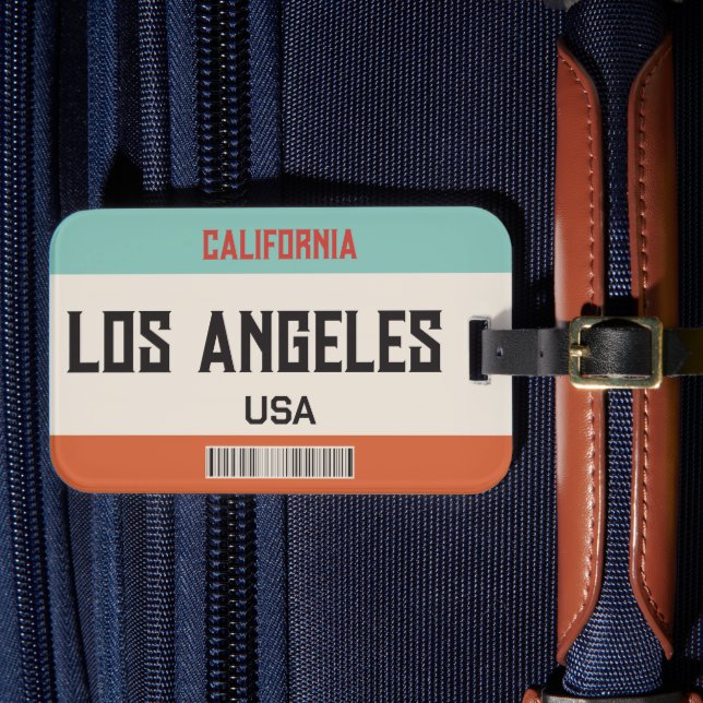 USA LOS ANGELES CALIFORNIA LISENCE PLATE BAGAGEBRICKA (Framsida Insitu 4)