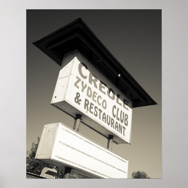 USA, Louisiana, Henderson. Creole Zydeco Music Poster (Framsidan)