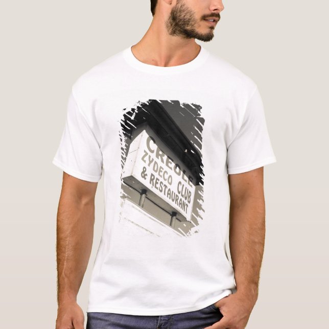 USA, Louisiana, Henderson. Creole Zydeco Music T Shirt (Framsida)