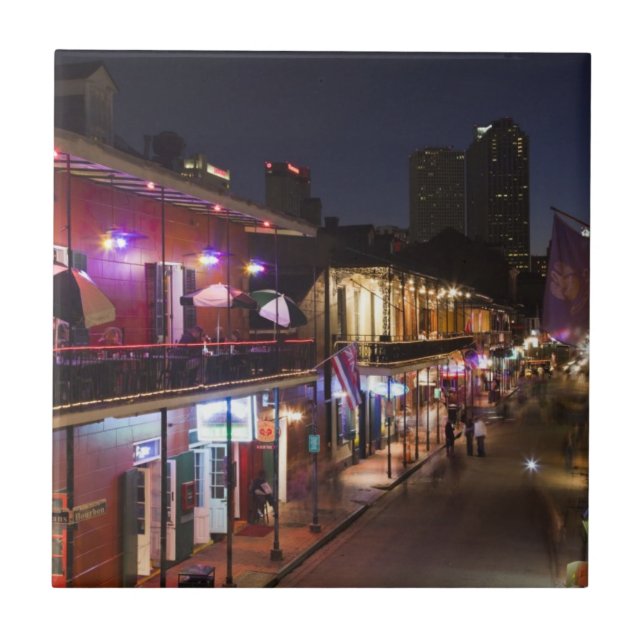 USA, Louisiana, New Orleans. Fransk kvartal Kakelplatta (Framsidan)