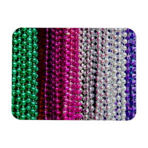 USA, Louisiana, New Orleans. Mardi Gras-pärlor Magnet