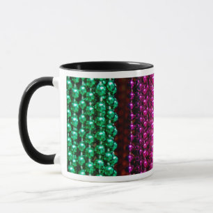 USA, Louisiana, New Orleans. Mardi Gras-pärlor Mugg