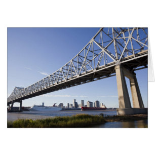 USA, Louisiana, New Orleans. Siluett från 2 Hälsningskort