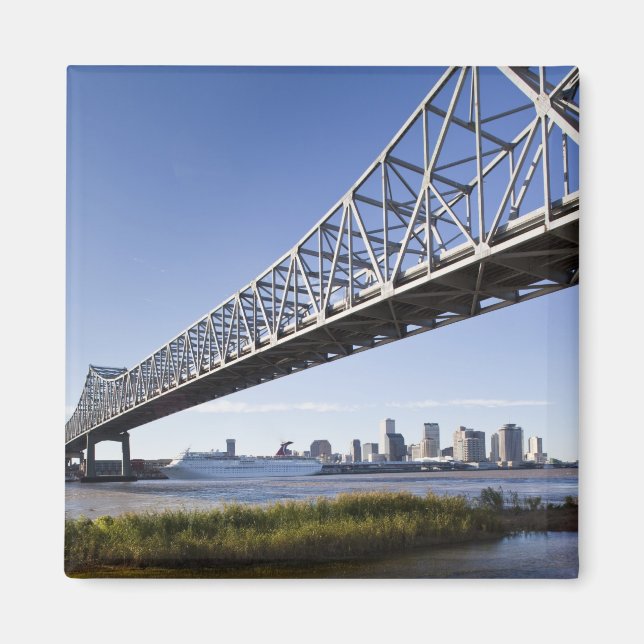 USA, Louisiana, New Orleans. Siluett från den Magnet (Framsidan)