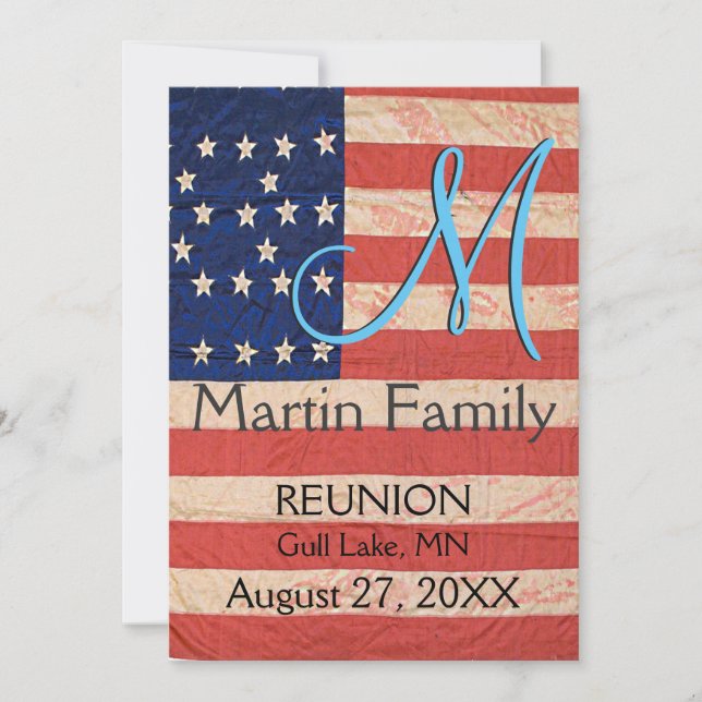 USA Loving Reunion Fab Colorful Inbjudningar (Framsida)