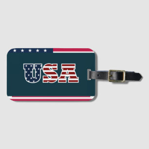 USA Luggage Tag Bagagebricka