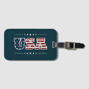 USA Luggage Tag Bagagebricka