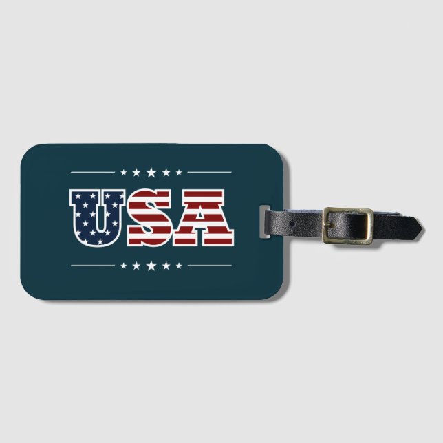 USA Luggage Tag Bagagebricka (Framsida horisontal)