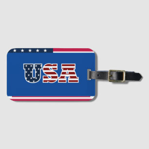USA Luggage Tag Bagagebricka