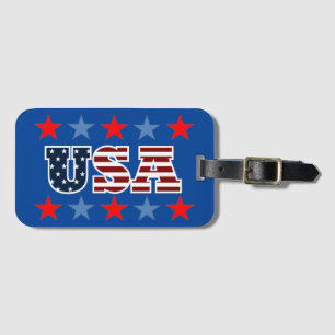 USA Luggage Tag Bagagebricka