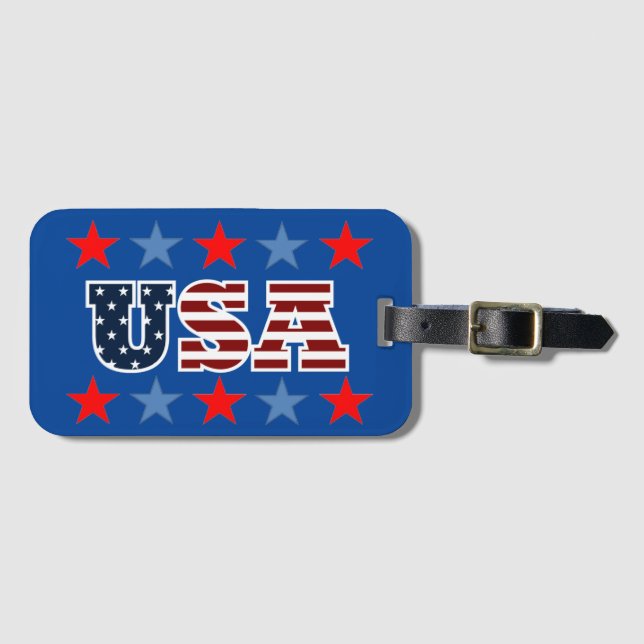 USA Luggage Tag Bagagebricka (Framsida horisontal)