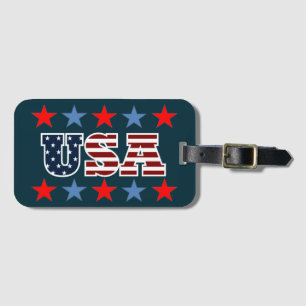 USA Luggage Tag Bagagebricka