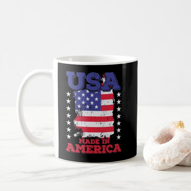USA "Made in America" Kaffemugg (Med munk)