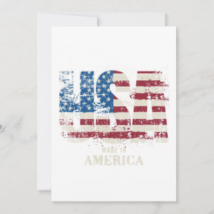 USA Made in America - Patriotic Julkort