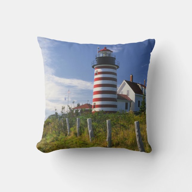 USA, Maine, Lubec. Väster Quoddy Head fyr Kudde (Framsida)