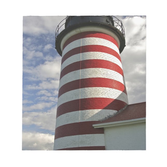 USA, Maine, Lubec. West Quoddy Head fyr Anteckningsblock (Framsida)