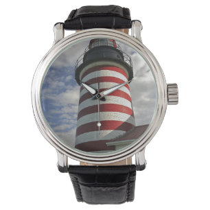 USA, Maine, Lubec. West Quoddy Head fyr Armbandsur
