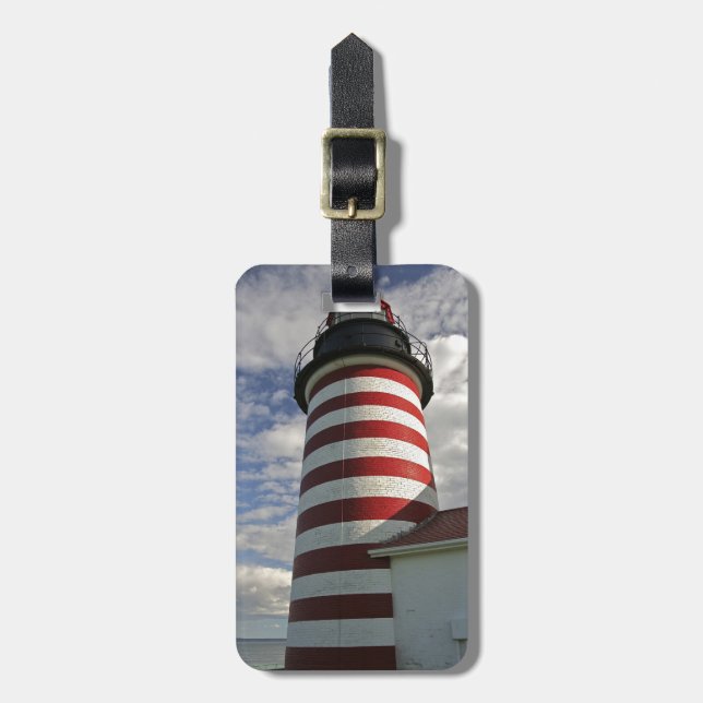 USA, Maine, Lubec. West Quoddy Head fyr Bagagebricka (Vertikal Framsida)