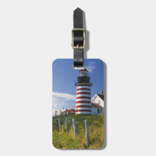 USA, Maine, Lubec. West Quoddy Head fyr Bagagebricka