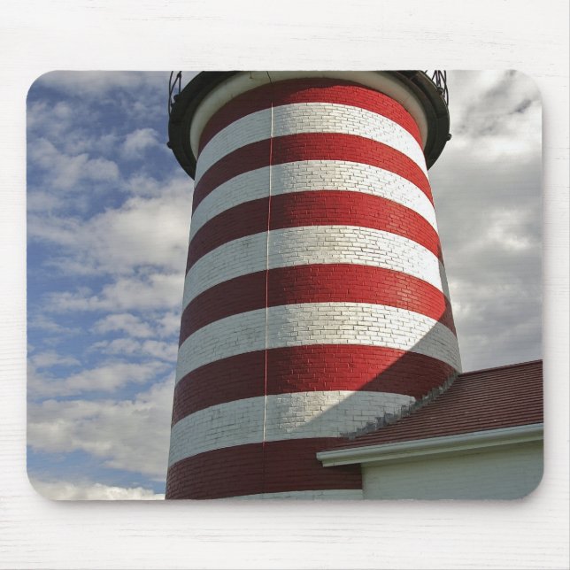 USA, Maine, Lubec. West Quoddy Head fyr Musmatta (Framsidan)
